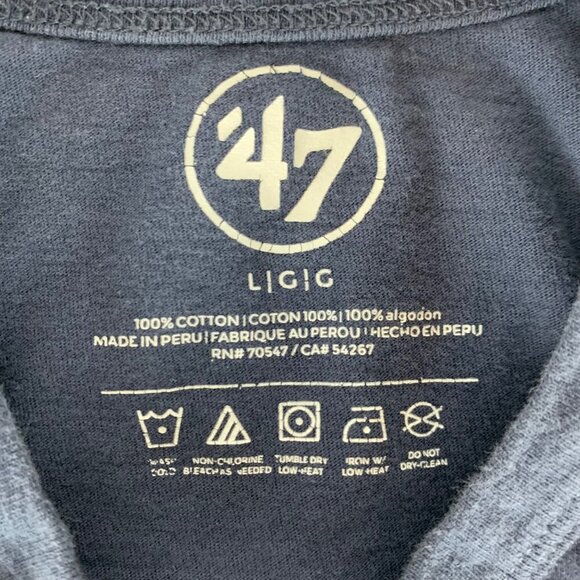 Seattle Kraken NHL Navy Blue 47 Brand Short Sleeve Crewneck Shirt Mens Large - Picture 3 of 5